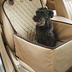 펫츠랜드 2 in 1 고급형 애견 카시트, 베이지, 1개