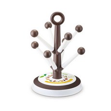 Noland 플라스틱 8p 컵걸이, 브라운, 1개