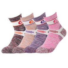 송백쇼핑 여성용 EL 클라이머 양말 4족 세트, 혼합색상