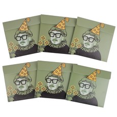 솜씨카드 방긋 미니 돈봉투 세트, 세종대왕님, 6개