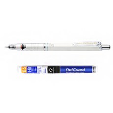 제브라 델가드 샤프 화이트 + 샤프심, 1세트, 0.5mm