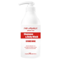 팜모닝 그린티 리치로즈 샴푸&바디워시, 500ml, 1개