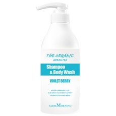팜모닝 그린티 바이올렛베리 샴푸&바디워시, 500ml, 1개