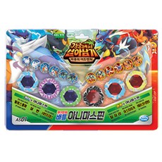 정글에서살아남기 팽이1 아니마스핀 6p + 아니마코인 12p, 혼합 색상, 1개