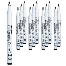 Artline 書法筆 3.0mm EK-243, 黑色, 12件