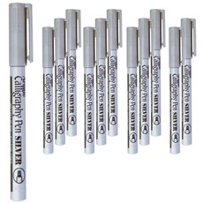 Artline 書法筆 2.5mm EK-993XF, 銀, 12件