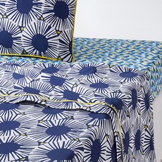 La Redoute 印花薄被 藍色, 白+藍+黃