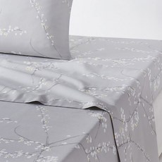 La Redoute 花朵圖案床罩, 灰+白