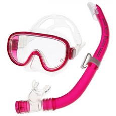 REEFTOURER Tusah 蛙鏡+呼吸管套組 RC-1116Q, BP（九重葛粉紅色）