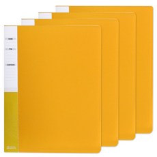 MEDIA 20頁透明文件夾, 黃色, 4個