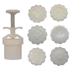 eCODY 手壓式月餅模具+月餅模 6入, 混色, 1套