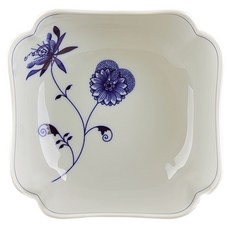 체스키포슬란 보헤미안블루 깊은사각 샐러드 볼 18cm BB060, 혼합 색상, 1개