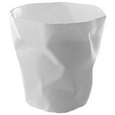 簡約風皺皺垃圾桶, 白色的, 1個