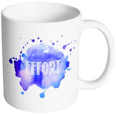 핸드팩토리 잉크드롭 노력 머그컵 330ml, 화이트, 1개