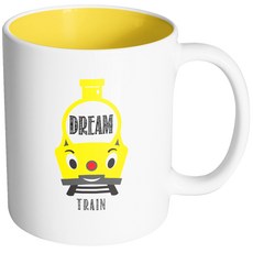 HAND-FACTORY 小火車馬克杯 330ml, 1個, 黃色