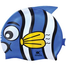 AQUWIN 新款海水魚圖案兒童泳帽 CPP, R.Blue, 1個
