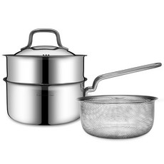 bella cuisine 智能鍋具組 18cm 3款, 1套, 機身+蓋子+蒸籠+打孔屏風