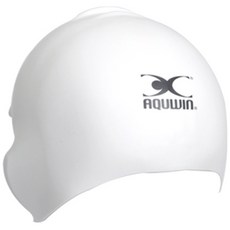 AQUWIN WS 防皺泳帽, 白色, 1個