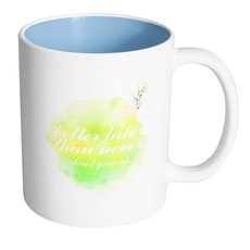 핸드팩토리 화이트메시지 베터레이트 머그컵, 파스텔블루, 1개