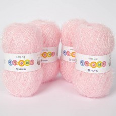 YEONIL 水洗毛線球, 5 Light Pink, 4球