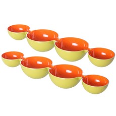 ROBEX 4 節零食碗 2p 套組, 1套, 綠橙