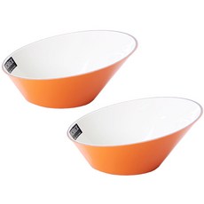 ROBEX 零食碗2入組, 橙白, 1組