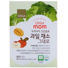 올가홀푸드 우리아이 과일채소 그대로 유아음료 100ml, 유기농 채소 모듬, 4개입