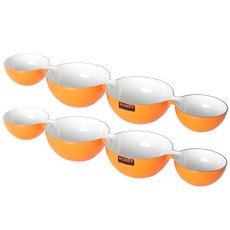 ROBEX 4 節零食碗 2p 套組, 1套, 橙白