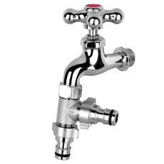 YNET 新型十字黃銅雙聯水龍頭熱水, 1個