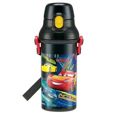 카 디즈니 카3 원터치 물통 블랙, 혼합 색상, 480ml, 1개