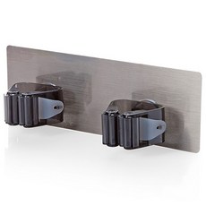 ECODY 不銹鋼多用途矩形底座掛鉤, 黑色, 1個