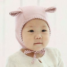 MUXUE 孩童耳朵造型印花綁帶帽