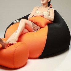 보니타 초대형빈백 코쿤 C307, 에어메쉬 오렌지블랙