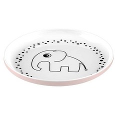 던바이디어 해피닷 야미 아동 접시, 파우더 핑크, 1개