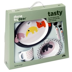 던바이디어 쥬프림 디너 유아식기 세트, 파우더 핑크, 1세트