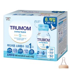 트루맘 액상분유 1단계 + 니플, 180ml, 6개