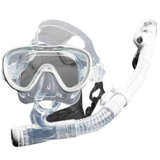 TUSAH SPORT 成人面鏡+頭套+呼吸管 UC-1126, 白色的, 1套