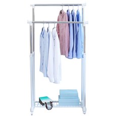 BESTLIVING Steel 2-Step 移動衣架, 白色的