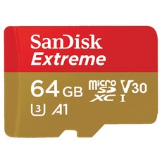 샌디스크 익스트림 마이크로SDHC/XC, 64GB, 1개