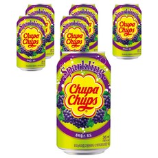 츄파춥스 스파클링 포도 탄산음료, 345ml, 6개