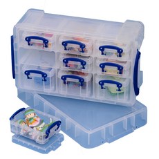 리얼리유즈풀박스 5L 수납박스, 클리어, 9단