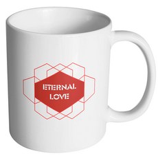 핸드팩토리 지오메트리 이터널러브 머그컵 330ml, 내부 화이트, 1개