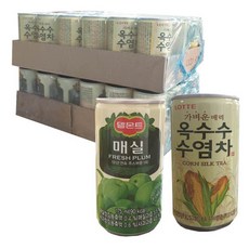 롯데 가벼운매력 옥수수수염차 175ml x 30p + 델몬트 매실주스 175ml x 30p, 1세트