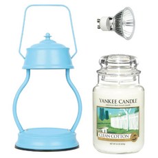 YANKEE CANDLE 香氛蠟燭暖燈組, 聖托里尼, 乾淨的棉花