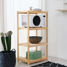 베스트리빙 원목 4단 렌지대, 내츄럴