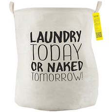 RIVER-GREEN 字母印花布質洗衣籃 L號, TODAY, 1個