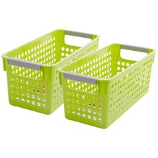 아울리빙 주방 알뜰 플라스틱 정리함 2p, 그린
