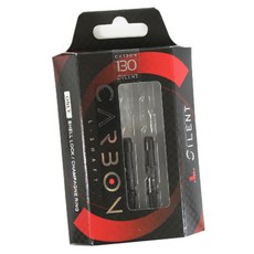 L-Style 軸碳素靜音直筒透明黑色 130 鏢軸 3p, 1個