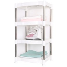 리빙해피 센스 다용도 4단 수납장, 화이트