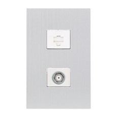 OLIVIA 金屬組合二腳單元 8P + CATV, 1組